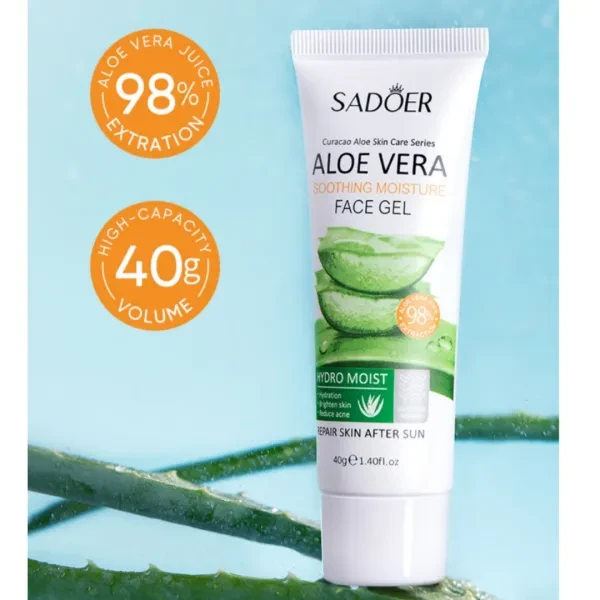 Aloe Vera Face Gel Soothing Moisture Repair Skin Brighten Reduce Acne Lightening