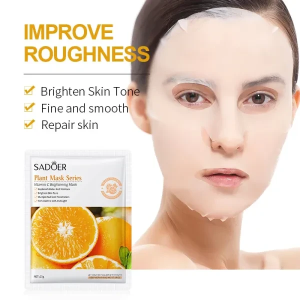 2 Pcs Face Masks Good Fruit Skin Care Moisturizing Collagen Vitamin C Whitening