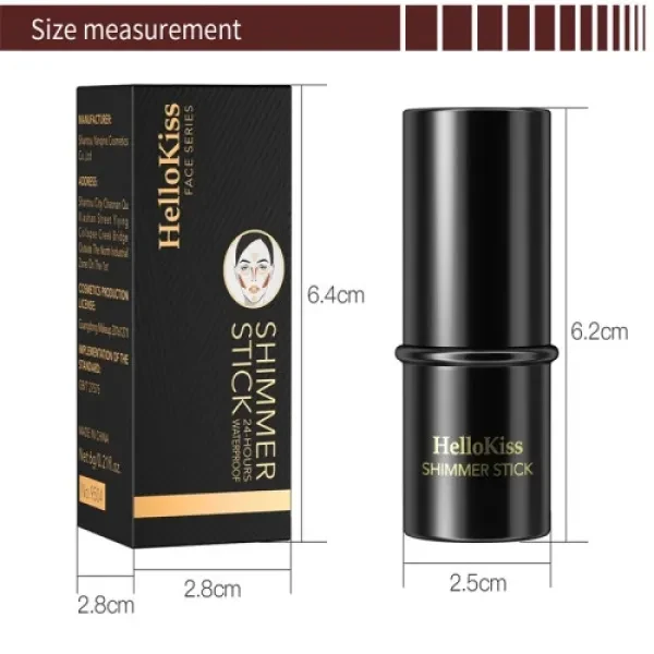 2 Pieces Makeup Contouring Brightening Shimmer Sticks High Gloss Women's Highlig