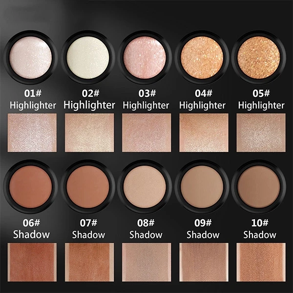 2 Pieces Shimmer Sticks High Gloss Women's Highlighter Face Shadows Makeup Conto