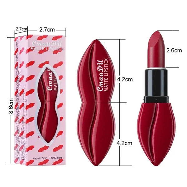 Luxurious Water Resistant Lipstick Long Lasting Highly Pigmented Matte Lip Color