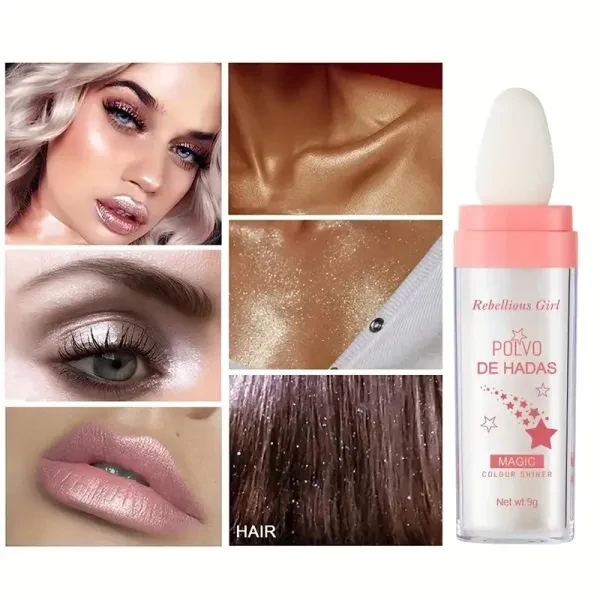 Metallic Finish Highlighter Glitter Shimmer Face Contouring Waterproof Long Last