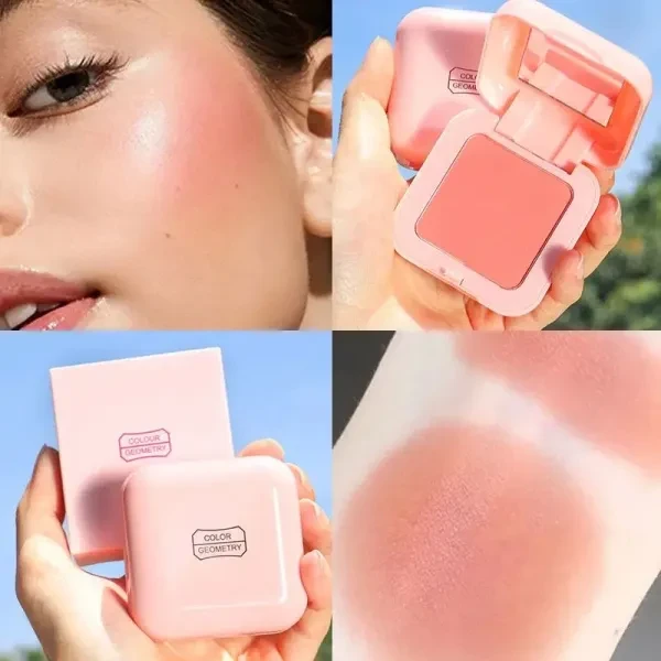 Monochrome Blush Palette Brightening Facial Beauty Make Blusher Long Lasting Blu