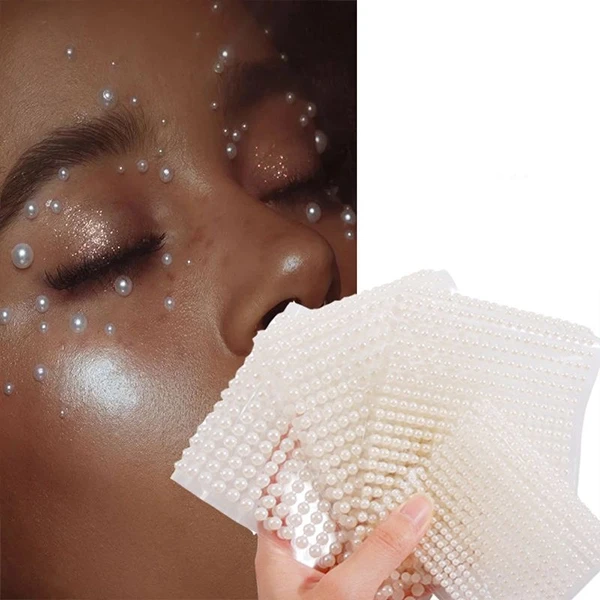 DIY Face Makeup Stickers for Festivals 900pcs Pearls