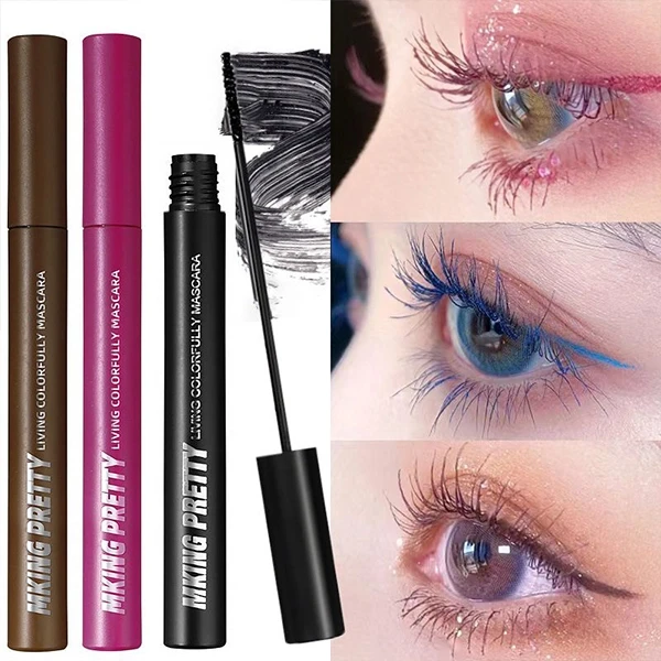 Water Resistant Long-Lasting Mascara Quick Dry Eyelash Makeup Mascara Thick Curl