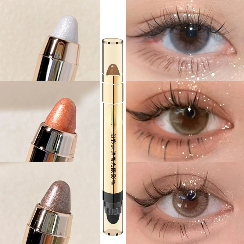 Non-Smudged Double-Sid Eyeshadow Water Resistant Glitter Contouring Eye Stick Sh