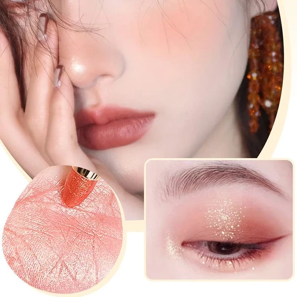 Non-Smudged Double-Sid Eyeshadow Water Resistant Glitter Contouring Eye Stick Sh