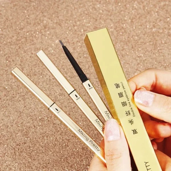 Long Lasting Water Proof 2 In 1 Eyebrow Pencil Double Sided Eyebrow Makeup Enhan