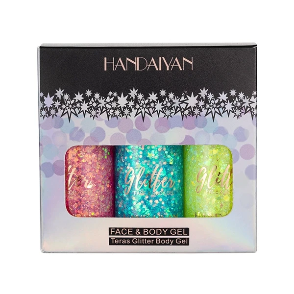 Sparkling Glam Set Holographic Glitters (3pcs) - Face & Body - Women's Makeup