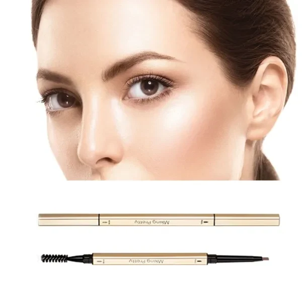 Long Lasting Water Proof 2 In 1 Eyebrow Pencil Double Sided Eyebrow Makeup Enhan
