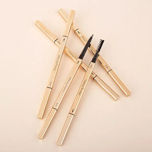 Long Lasting Water Proof 2 In 1 Eyebrow Pencil Double Sided Eyebrow Makeup Enhan