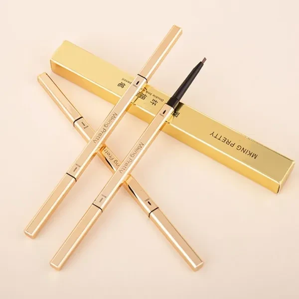 Long Lasting Water Proof 2 In 1 Eyebrow Pencil Double Sided Eyebrow Makeup Enhan