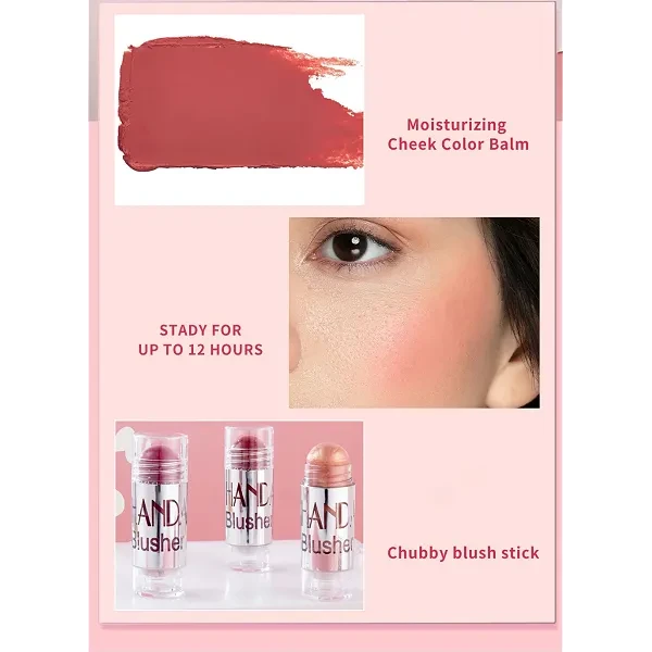 Radiance Enhancer Shimmer Makeup Natural Blush Stick