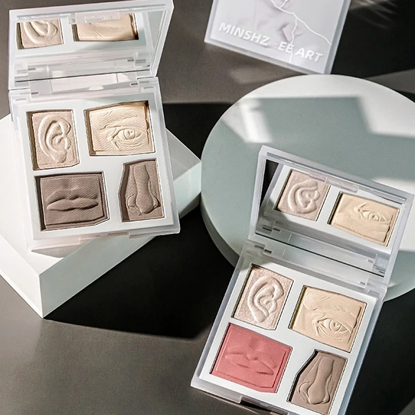 4 in 1 contouring palette, blush, concealer, eye shadow, nose shadow, waterproof