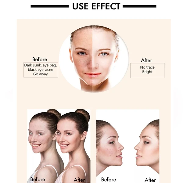 4-in-1 Round Contouring Cream for Face - Multi Color Foundation Concealer Long L