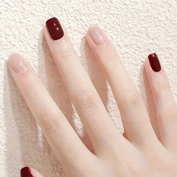 Black Color Water Resistant Women Glittery Fashion Long Lasting Nail Polish - 28