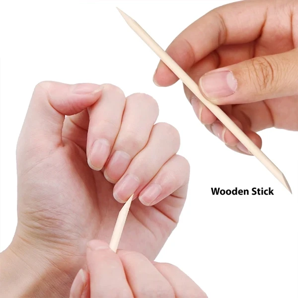 Nail File Set for Women - Professional Care Kit with Wooden Applicator