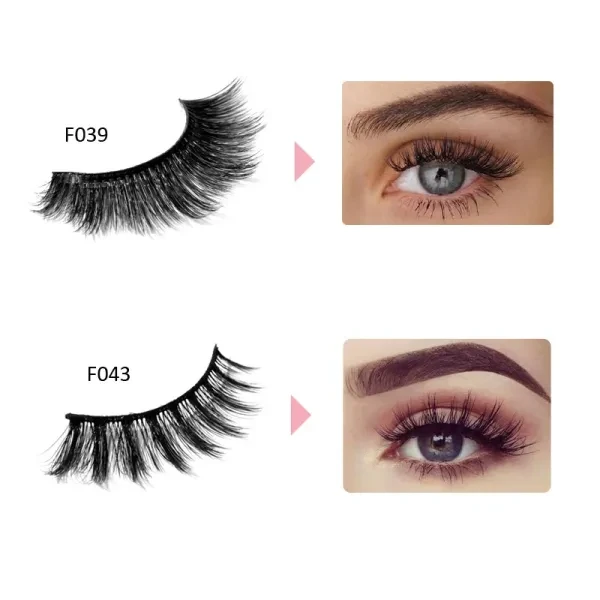 Black Natural Look Full Coverage Fake Eye Lashes