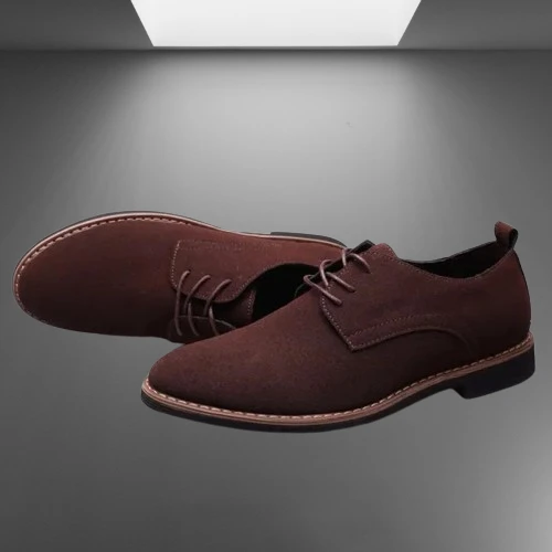 Luxury Men Formal Shoes Lace-Up PU Loafers Soft Sole Pointed Toe