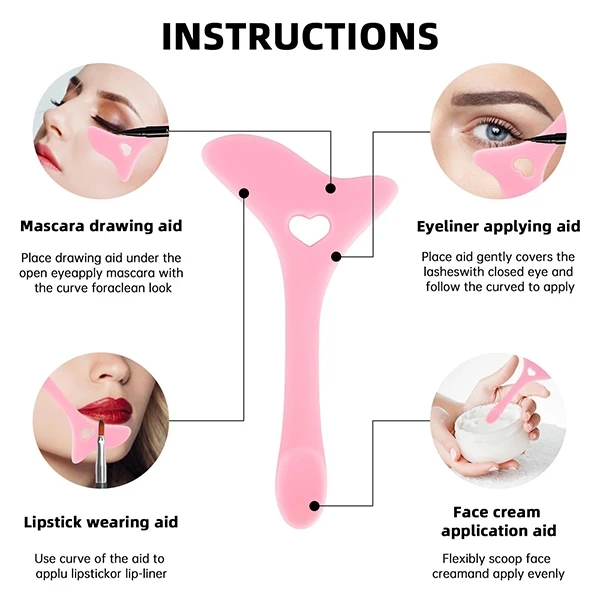 Multifunctional DIY Grooming Easy To Use Silicone Mascara Saver Eyebrow Stencil