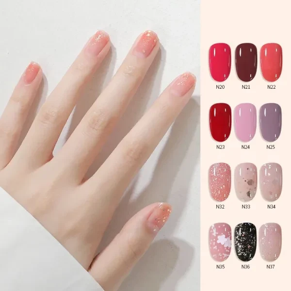 Orange Glitter Nail Polish for Women - Tear-Resistant & Fast-Drying