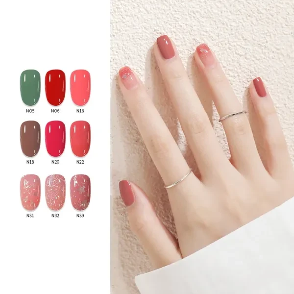 Party-Ready 10ml Orange Glitter Nail Polish (Skin-Friendly Quick-Drying)