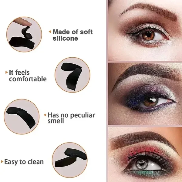 6-in-1 Eyeshadow Kit Enhance Eyes with Crease Line Templates