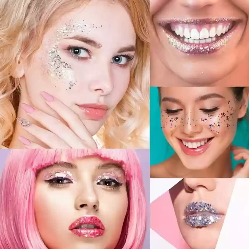 Multicolor Sequin Glitter Eye Decor for Dazzling Parties