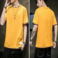 Yellow Men's Cotton T-Shirt - Stylish & Breathable Summer Fashion
