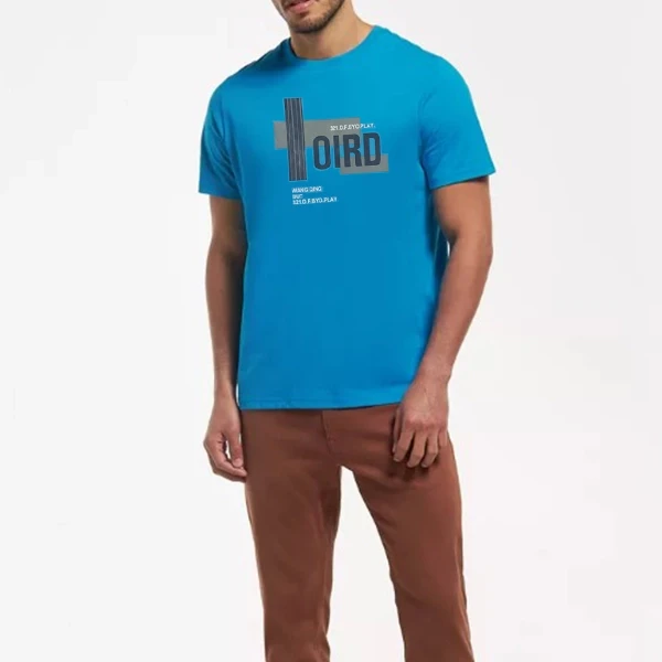 Pink Letter Print T-Shirt - Stylish and Comfortable Men's Fashion Top