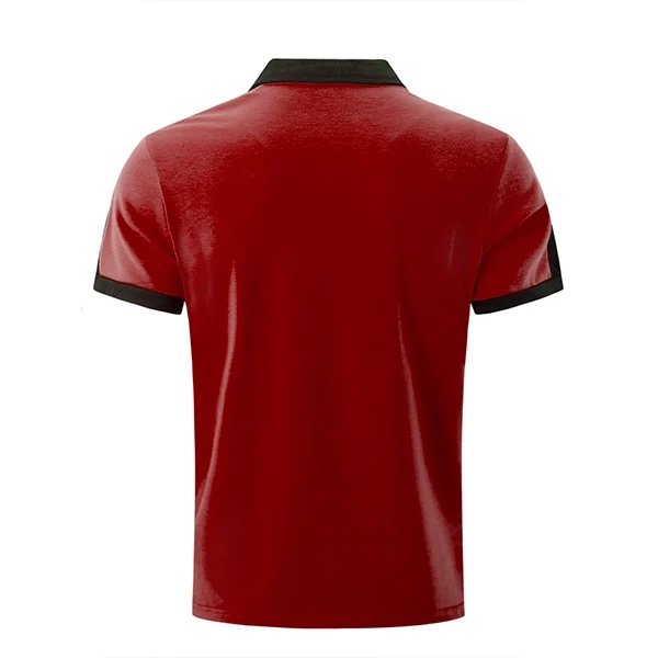 Premium Cotton Fabric Two Tone Men Polo Shirt Button Closure Collar Neck Short S