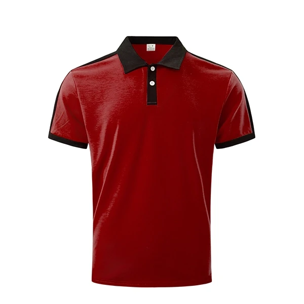 Premium Cotton Fabric Two Tone Men Polo Shirt Button Closure Collar Neck Short S