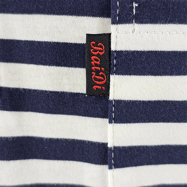 Black and White Striped Polo Shirt with Short Sleeves (Men's)