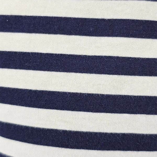 Black and White Striped Polo Shirt with Short Sleeves (Men's)