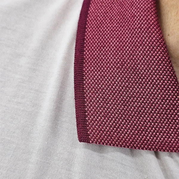 Men's Striped Polo T-Shirt - Pink Short Sleeves