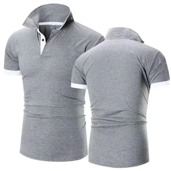 2pcs Polo Shirts Men's Casual Slim Fit Cotton Sport Tops