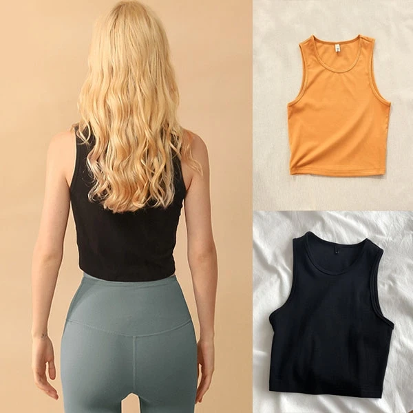 Black Crop Top - Summer-Ready & Stylish - Perfect for Casual Occasions & Yoga