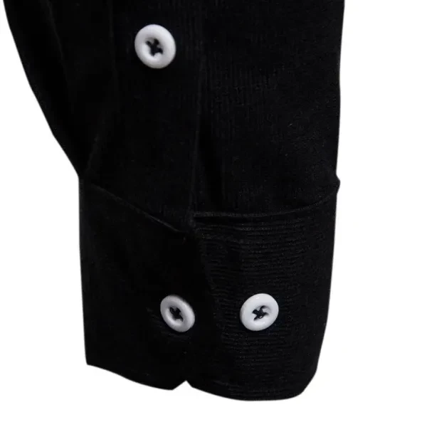 Solid Color Long Sleeve Men Fit Shirt With Chest Pocket, Comfortable Men Busines