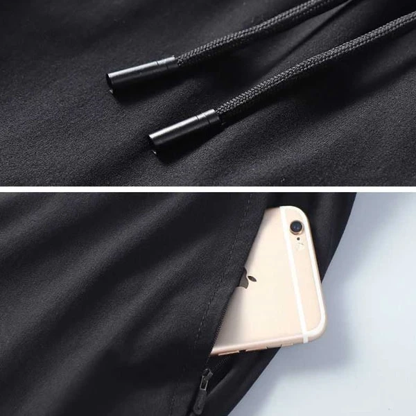 Black Two Tone Striped Shorts for Men - Sporty and Stylish