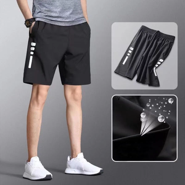 Stylish Men's Striped Elastic Waist Shorts - Cool & Breathable Summer Fashion