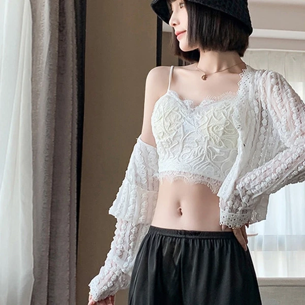 Girls Fashion Satin Patched Elastic Waist Women's Bottom Comfortable Short Lace-