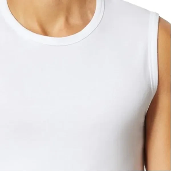 Summer Men's Fitness Breathable White Sweat Vest - Heavy Cotton, Sleeveless, Tre