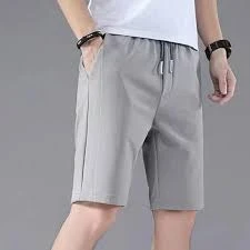 Men's Grey Nylon Sports Shorts - Lightweight Quick-dry for Gym & Jogging
