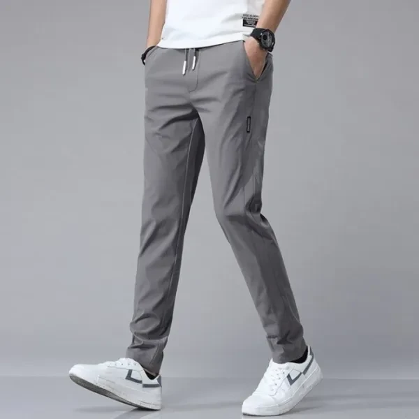 Solid Color Men Fashionable Sports Trouser, Comfortable Running Gym Thin Pants