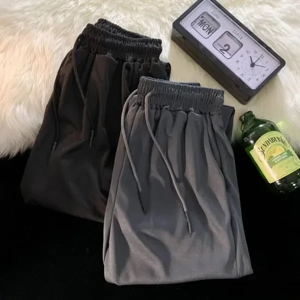 Solid Color Men Fashionable Sports Trouser, Comfortable Running Gym Thin Pants