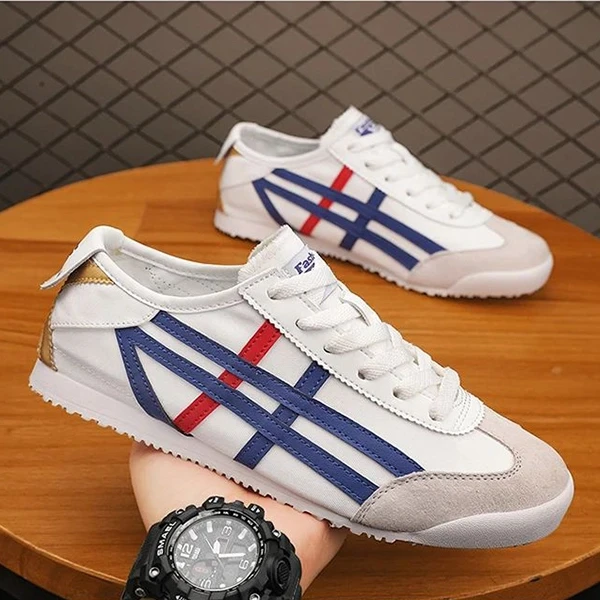 Colorful Stripes Pattern Men Flat Shoes Lace Up Soft Bottom Fashion Casual Party