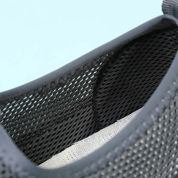 Breathable Mesh Panel Casual Flat Shoes For Men Slip On Soft Bottom Casual Walki