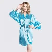 Sky Blue Lace Night Gown - Perfect for Stunning Evenings