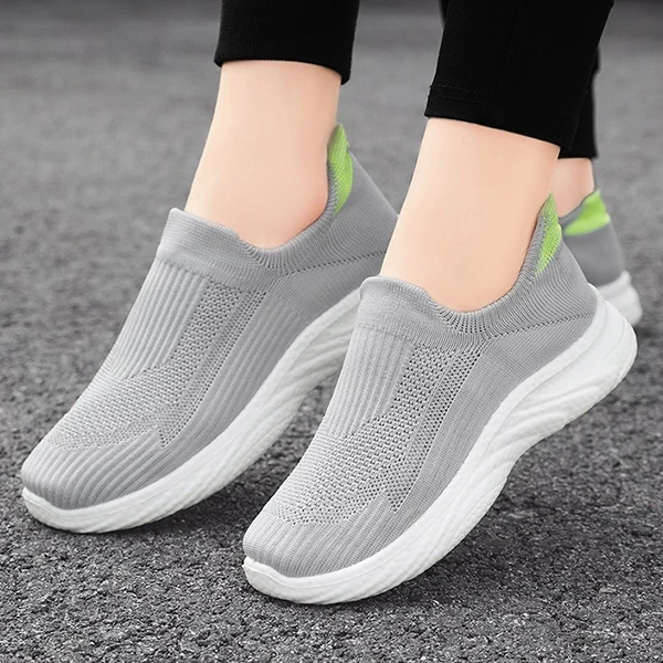 Mesh Breathable Slip-On Wear Resistant Almond Toe Lightweight Men Walking Flat F