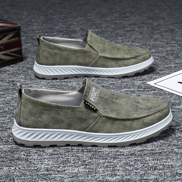 Suede Wear Resistant Casual Wear Anti-Skid Moccasin Slip-On Men Fashionable Flat